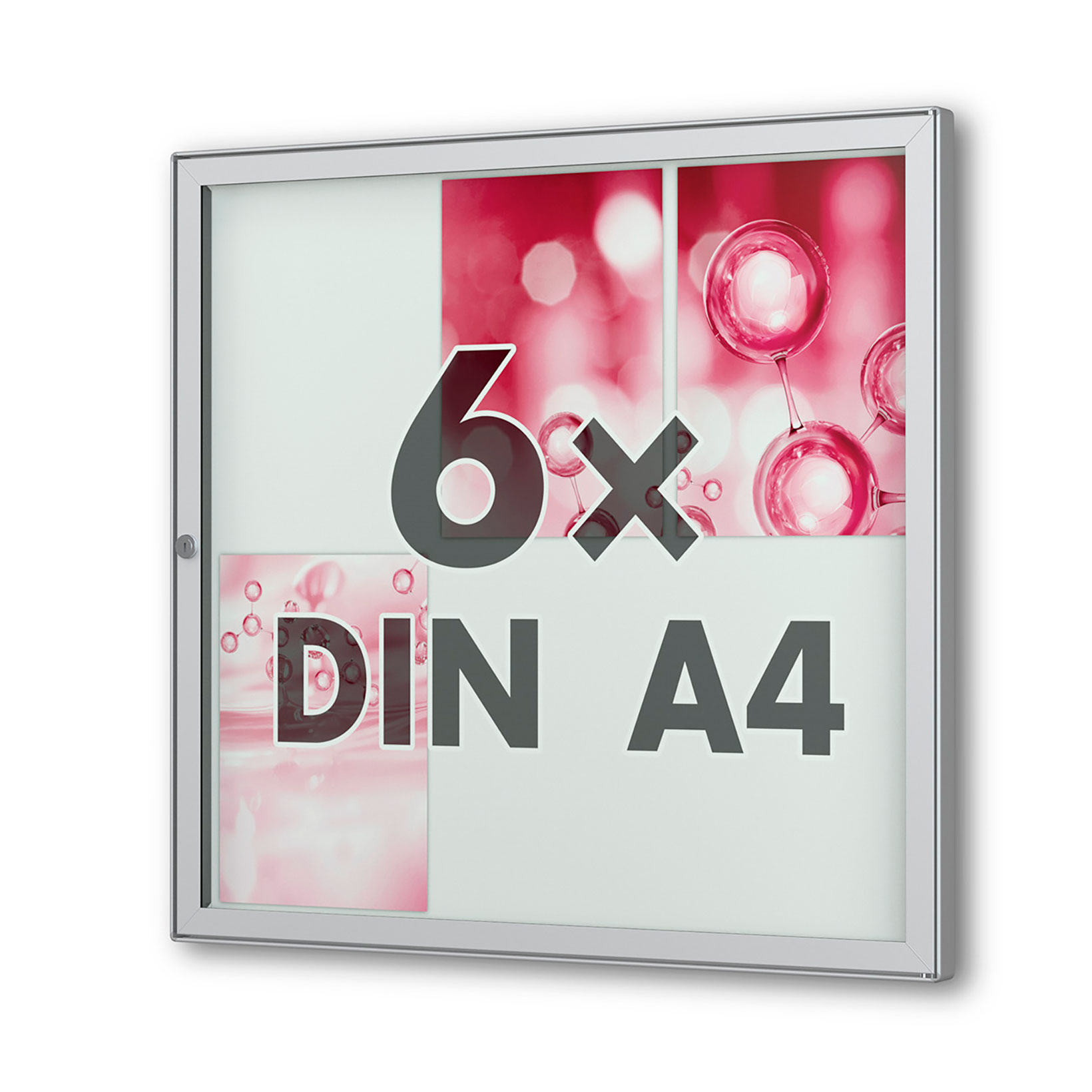 6 x DIN A4 Flachschaukasten Tesus - gerundet 6 x DIN A4 Flachschaukasten Tesus - gerundet