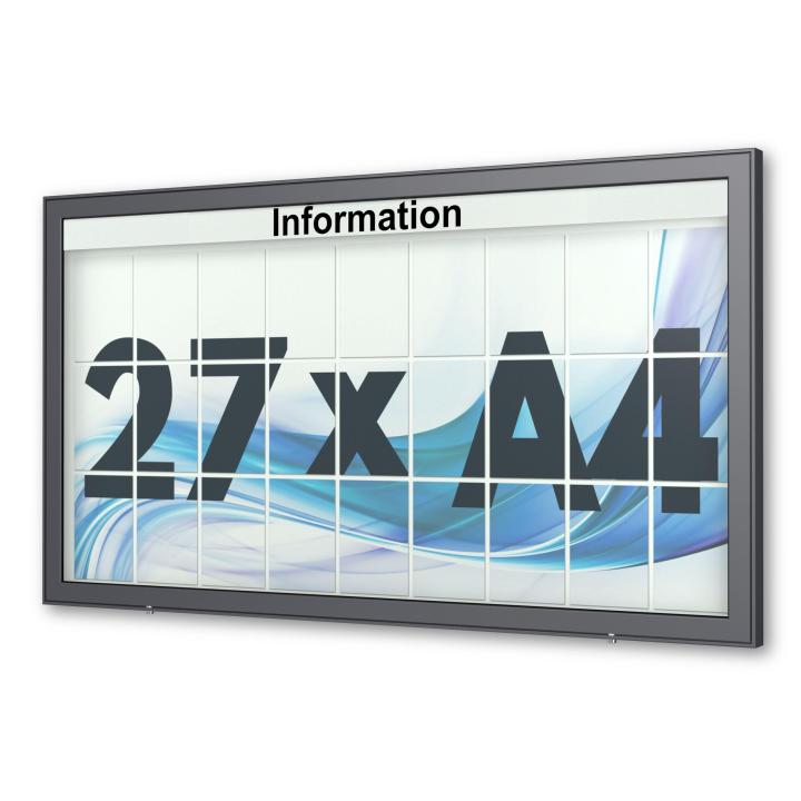 planus-b-65-27a4-a360-304-schaukasten-wand-7016-w-z 27 x DIN A4 Schaukasten Planus - Wandmontage - anthrazit (DB 703)